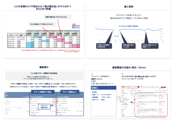 プライスサーチ for メーカー資料サンプル